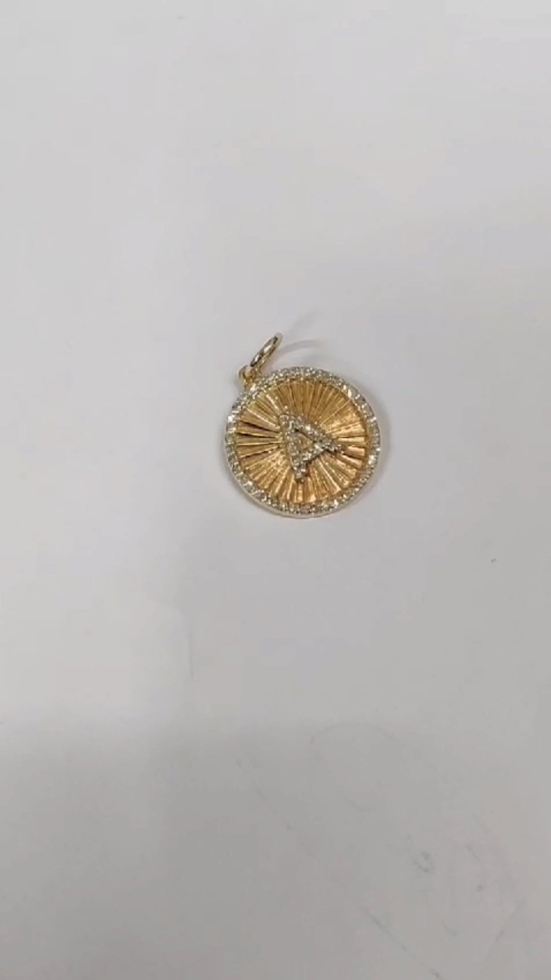 14K Flute Initial Pendant