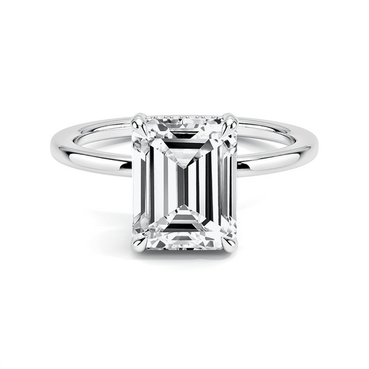 5 Carat Lab Emerald Cut Lab Diamond ring FVS1
