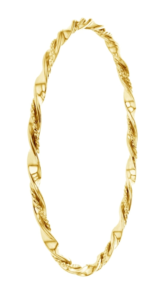 9K Silver Filled Double Twist Bangle