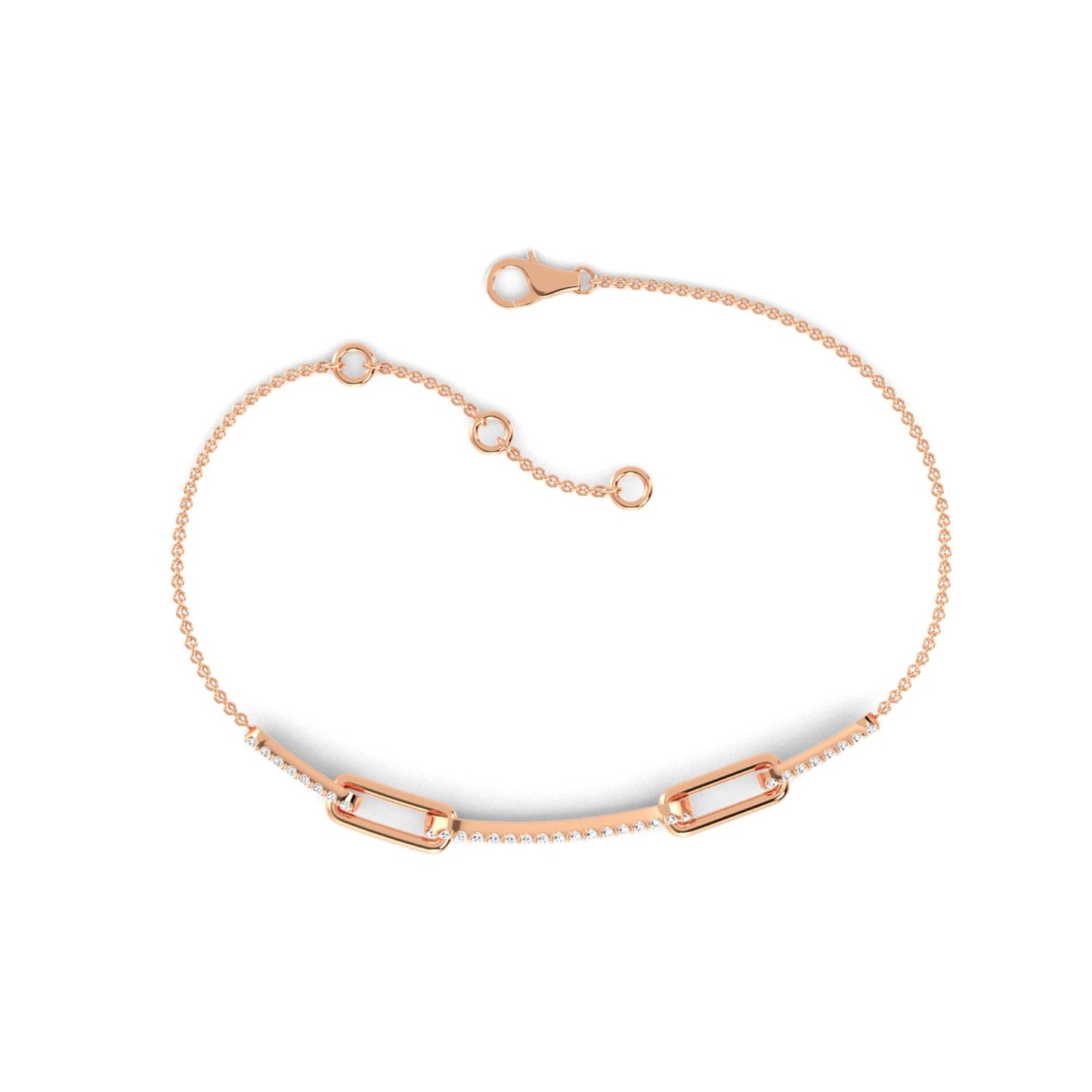 9K Rose Gold Lab Grown Diamond BRACELET 0.32 ctw BR20042-0.33CT
