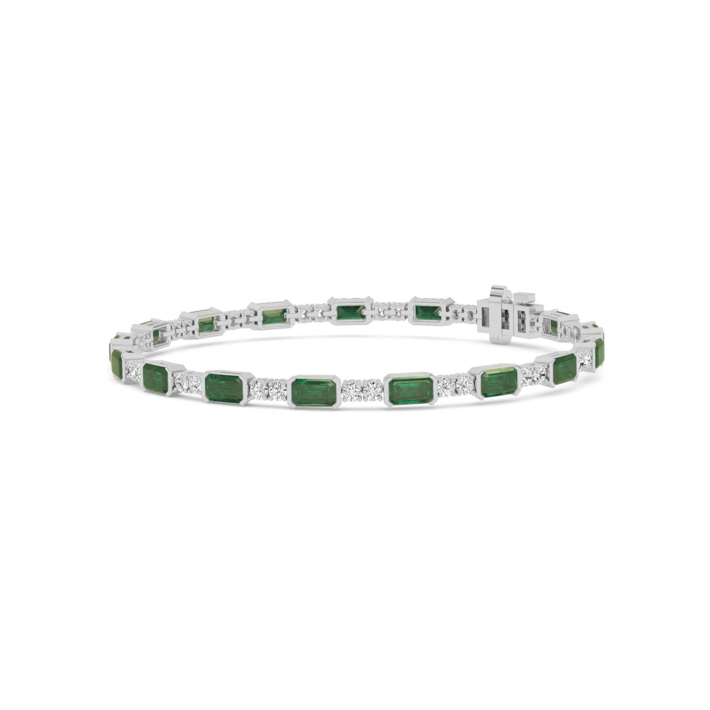 9K White Gold Lab Grown Diamond BRACELET 6.53 ctw BR20475-6.50CT-7IN
