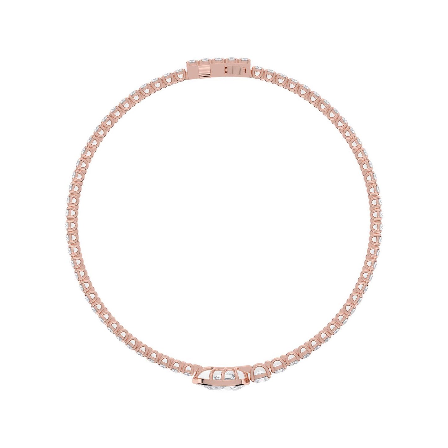 9K Rose Gold Lab Grown Diamond BRACELET 5.06 ctw BR20655-5.25CT-7IN
