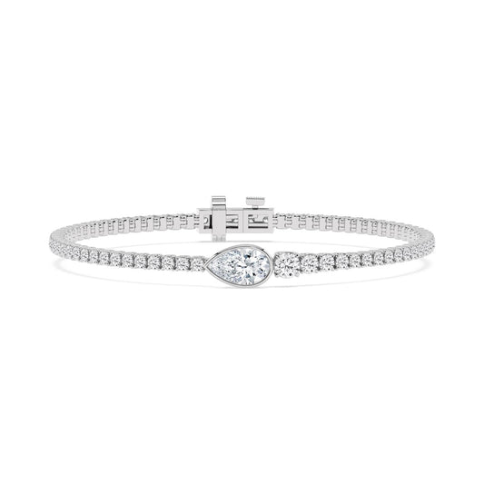 9K White Gold Lab Grown Diamond BRACELET 5.06 ctw BR20655-5.25CT-7IN