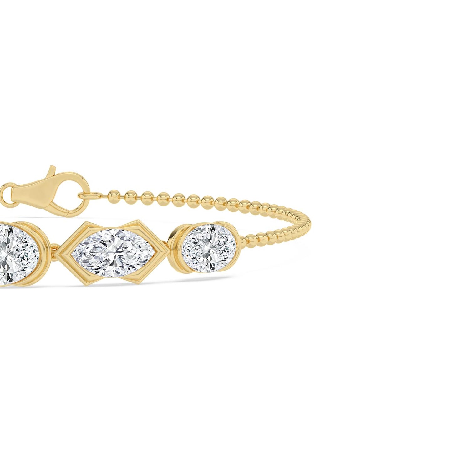 Yellow Gold Lab Grown Diamond BRACELET 4.73 ctw BR20661-4.75CT-7IN