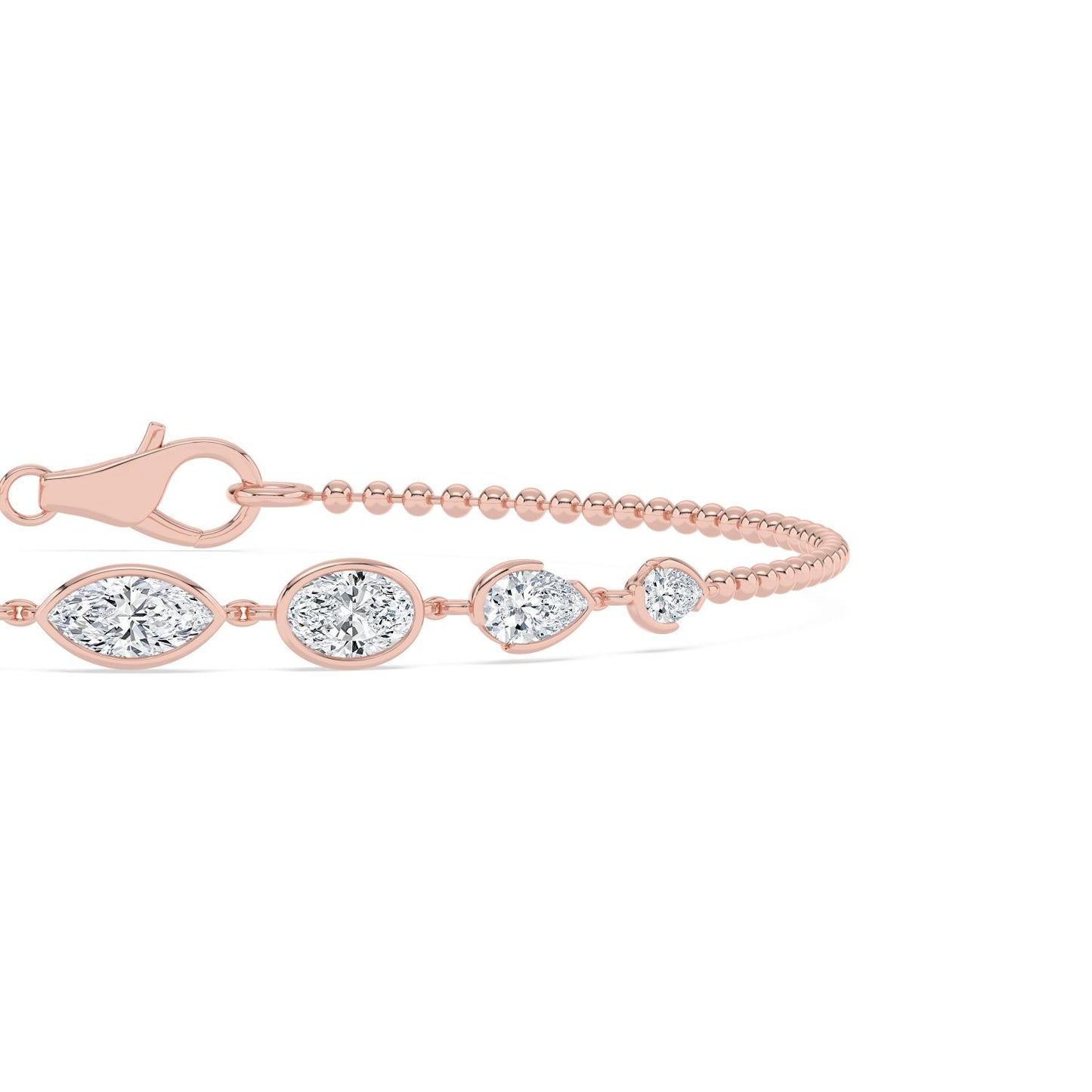 9K Rose Gold Lab Grown Diamond BRACELET 1.77 ctw BR20666-1.75CT-7IN