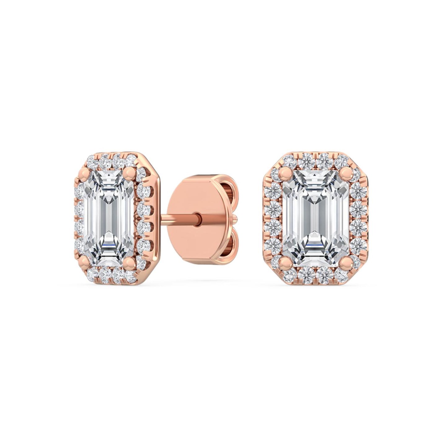 9K Rose Gold Lab Grown Diamond EARRINGS 1.15 ctw E31955EM-1