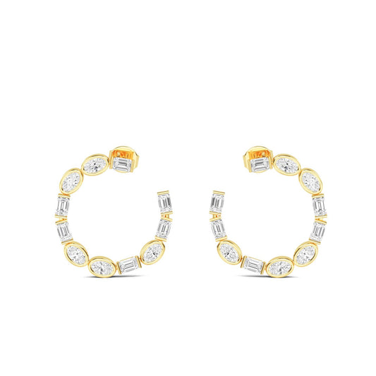9K Yellow Gold Lab Grown Diamond EARRINGS 4.55 ctw E32399-4.63CT