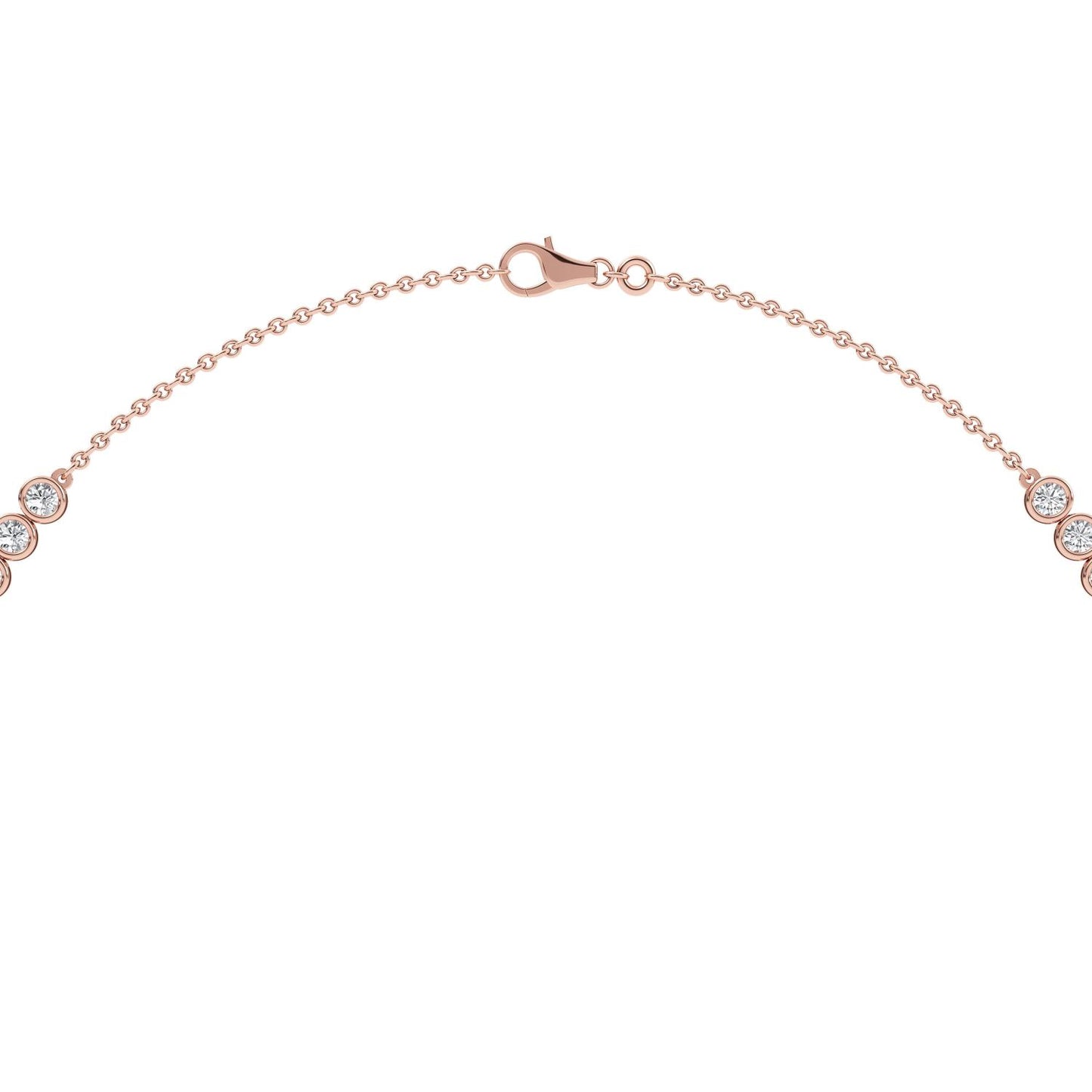9K Rose Gold Lab Grown Diamond NECKLACE 7.26 ctw N08313-7.25CT-14IN