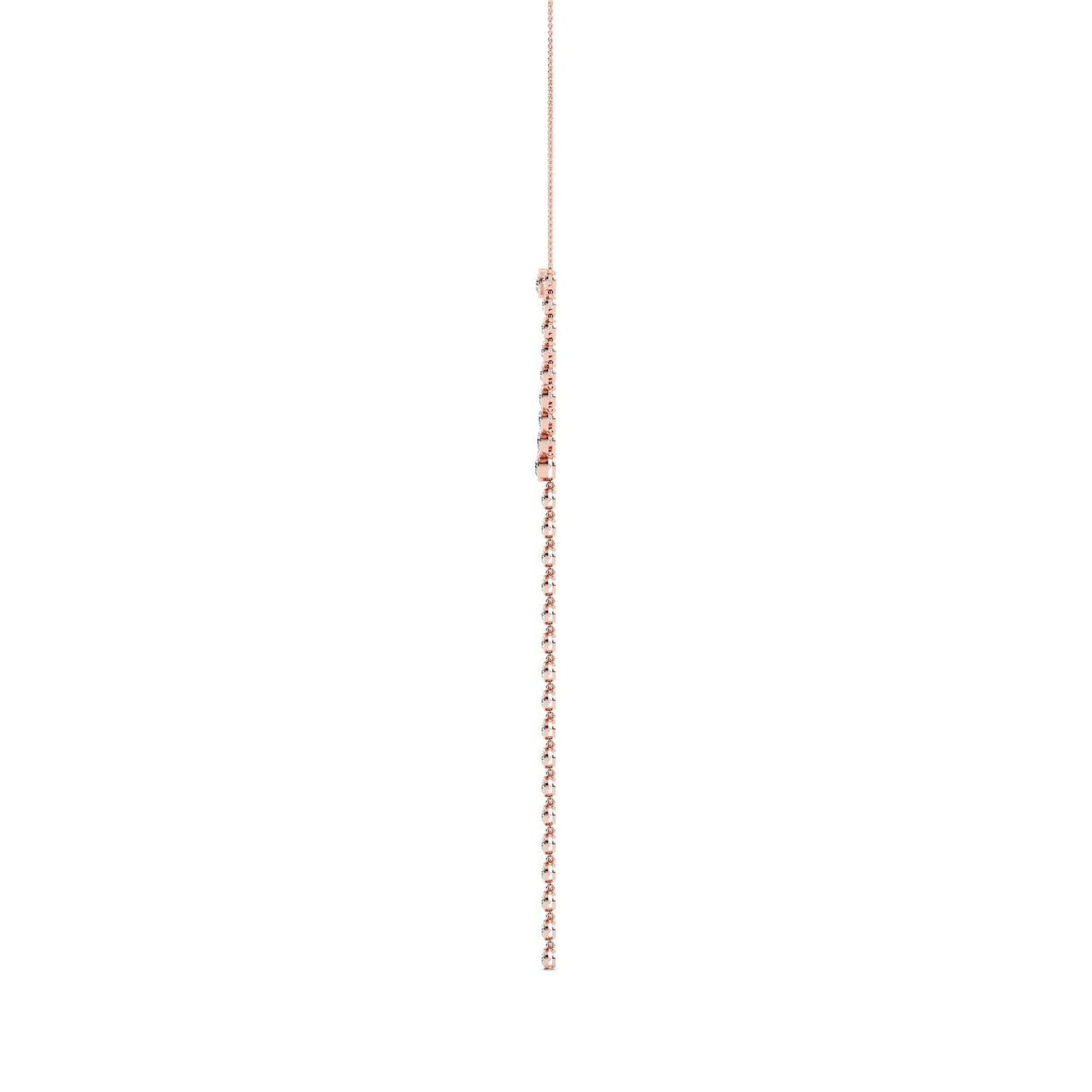 9K Rose Gold Lab Grown Diamond NECKLACE 6.35 ctw N08333-6.33CT-15IN