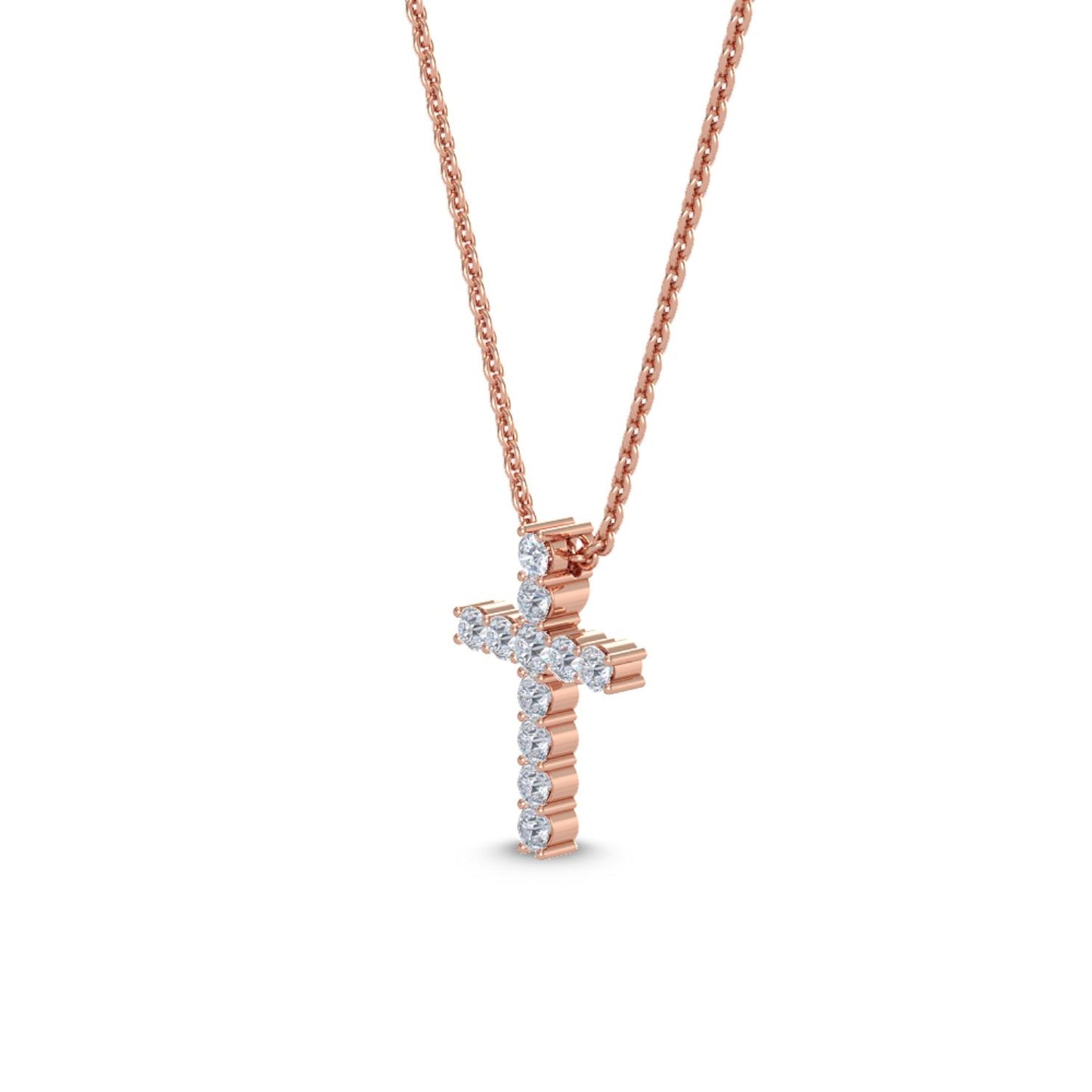 9K Rose Gold Lab Grown Diamond PENDANT 0.48 ctw P31468-0.50CT