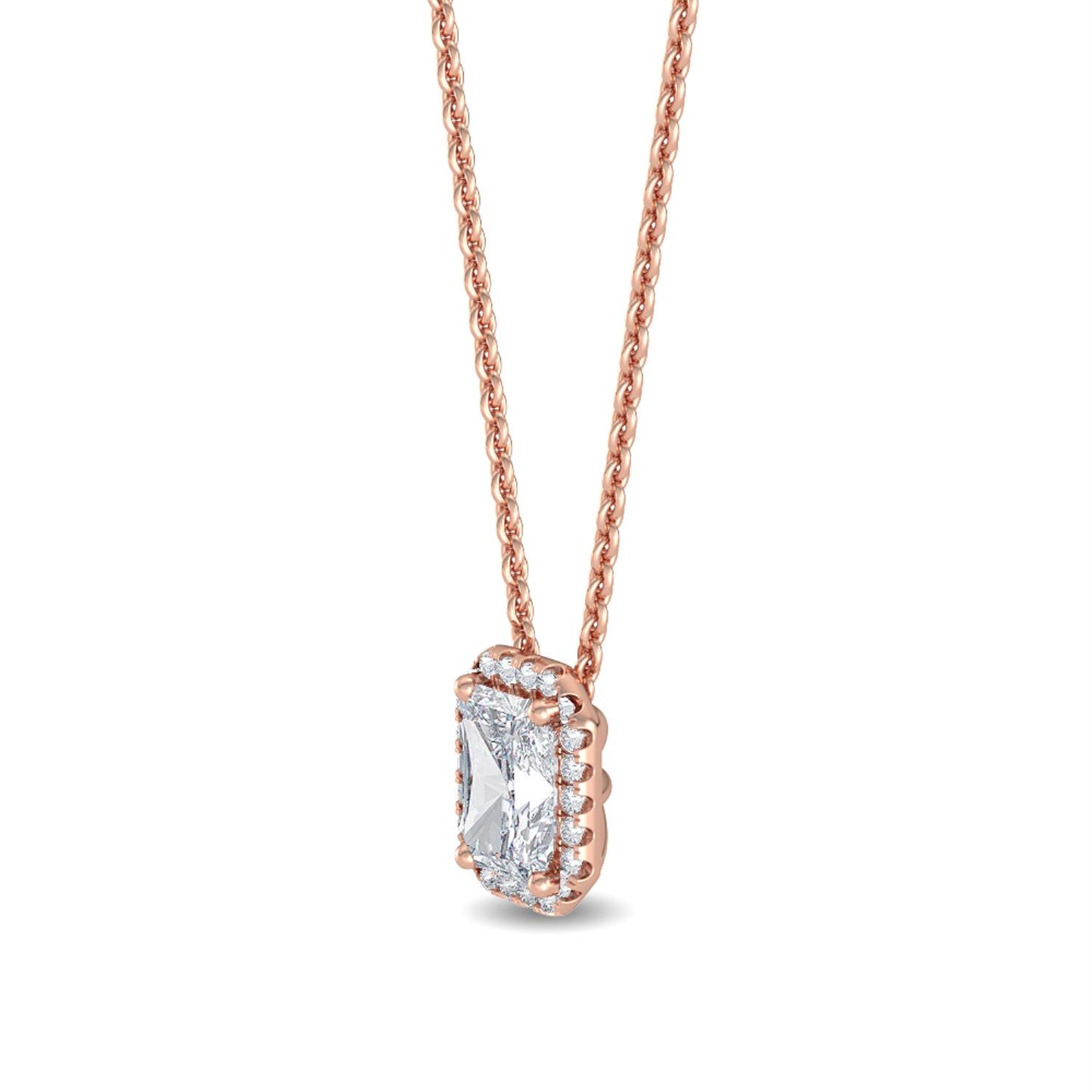 9K Rose Gold Lab Grown Diamond PENDANT 0.78 ctw P31655EM-0.78CT