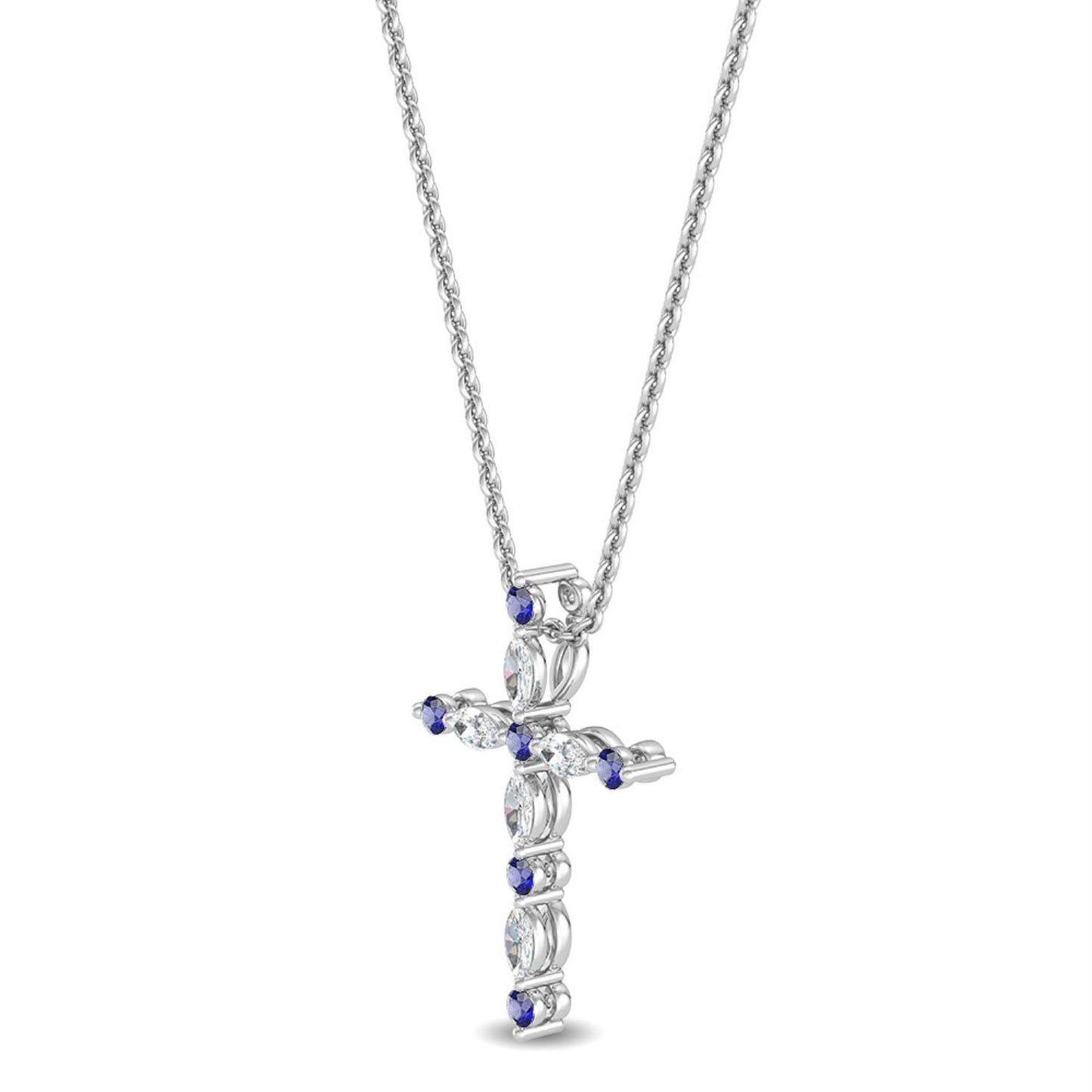 9K White Gold Lab Grown Diamond PENDANT 0.23 ctw P31820-0.10CT