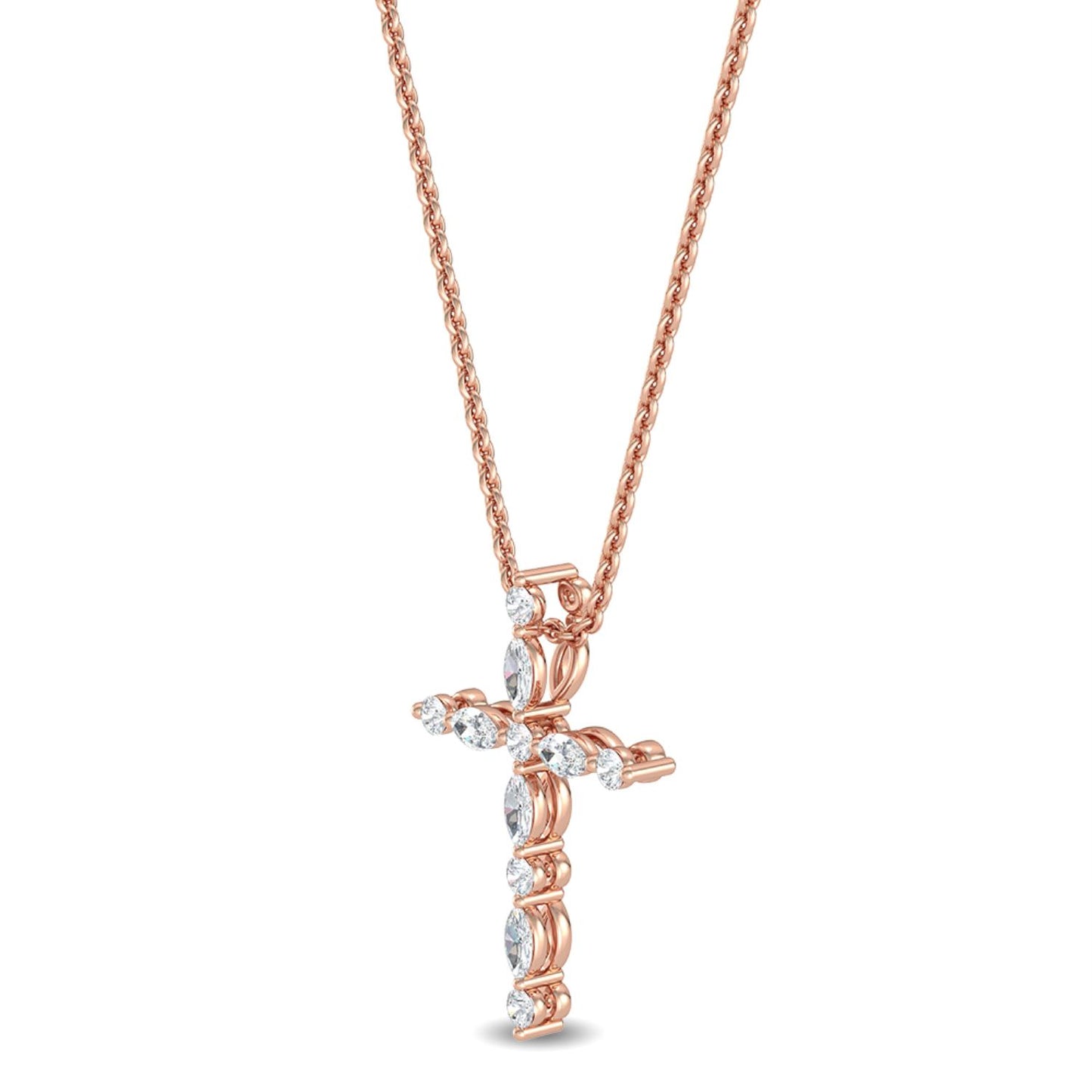 9K Rose Gold Lab Grown Diamond PENDANT 0.23 ctw P31838-0.20CT