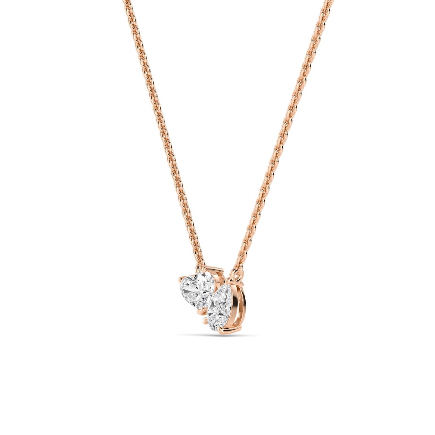 9K Rose Gold Lab Grown Diamond PENDANT 0.98 ctw P32291HTPE-0.88CT
