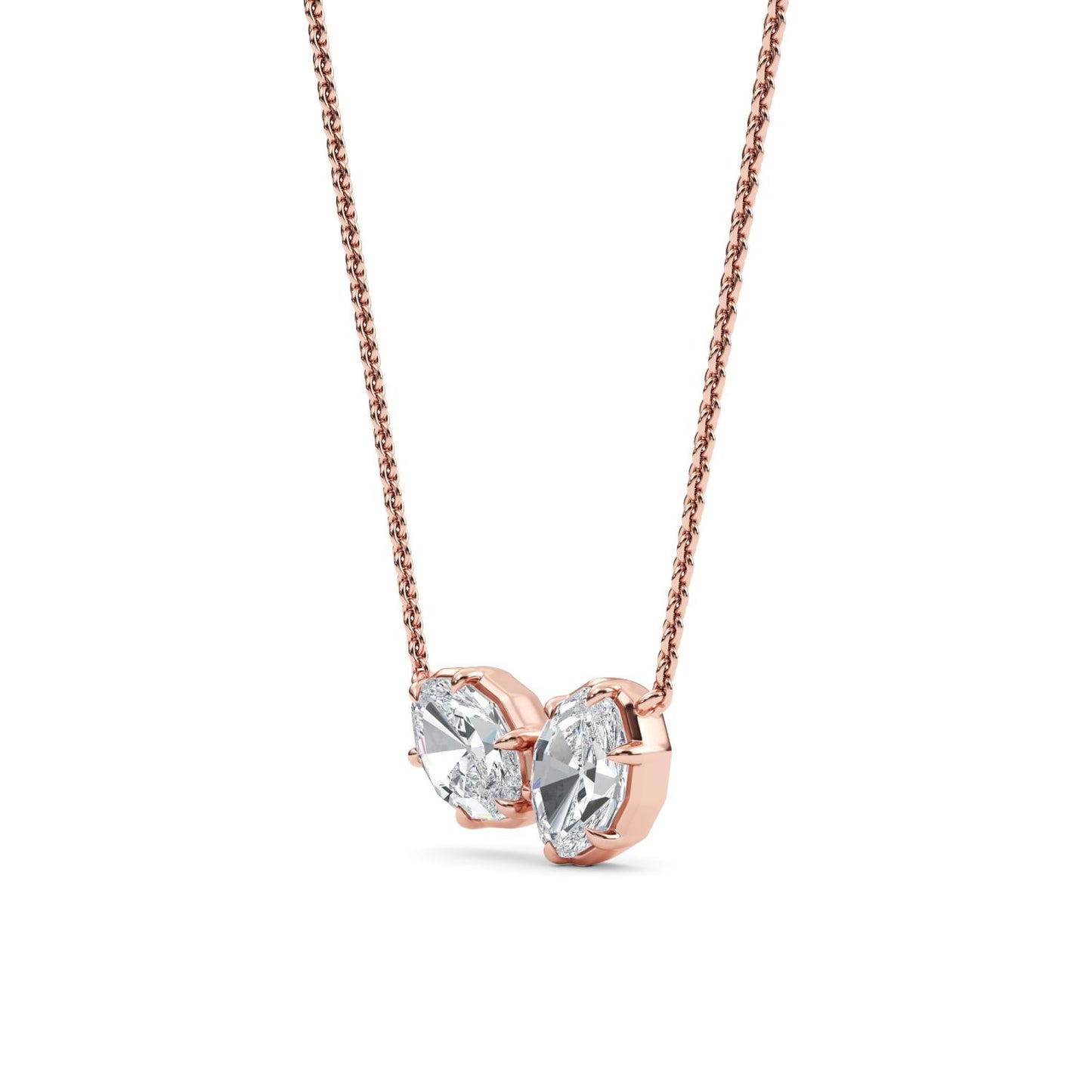 9K Rose Gold Lab Grown Diamond PENDANT 1.42 ctw P32560OV-1.50CT
