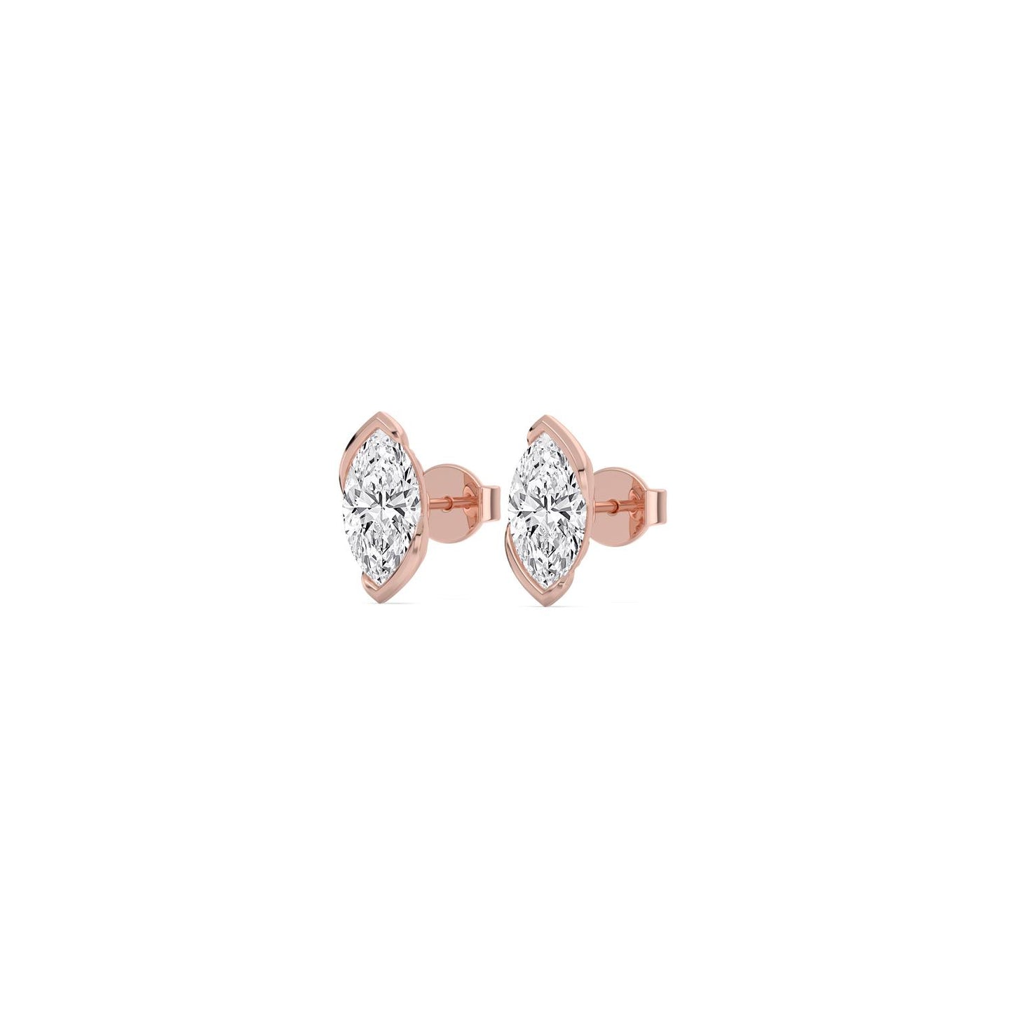9K Rose Gold Lab Grown Diamond EARRINGS 1.41 ctw PSE210197MQ-1.50CT