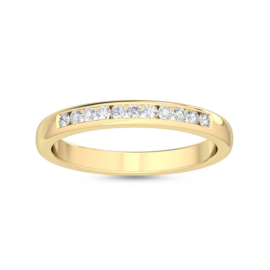 9K Yellow Gold 0.15 ct. tw. Lab Grown Diamond Stackable Diamond Ring R54536-0.15CT