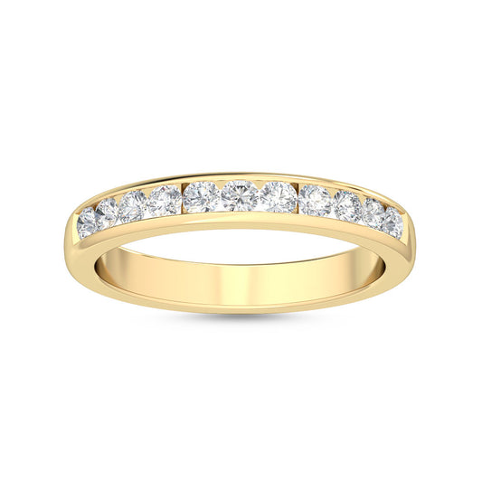 9K Yellow Gold 0.30 ct. tw. Lab Grown Diamond Stackable Diamond Ring R54538-0.33CT
