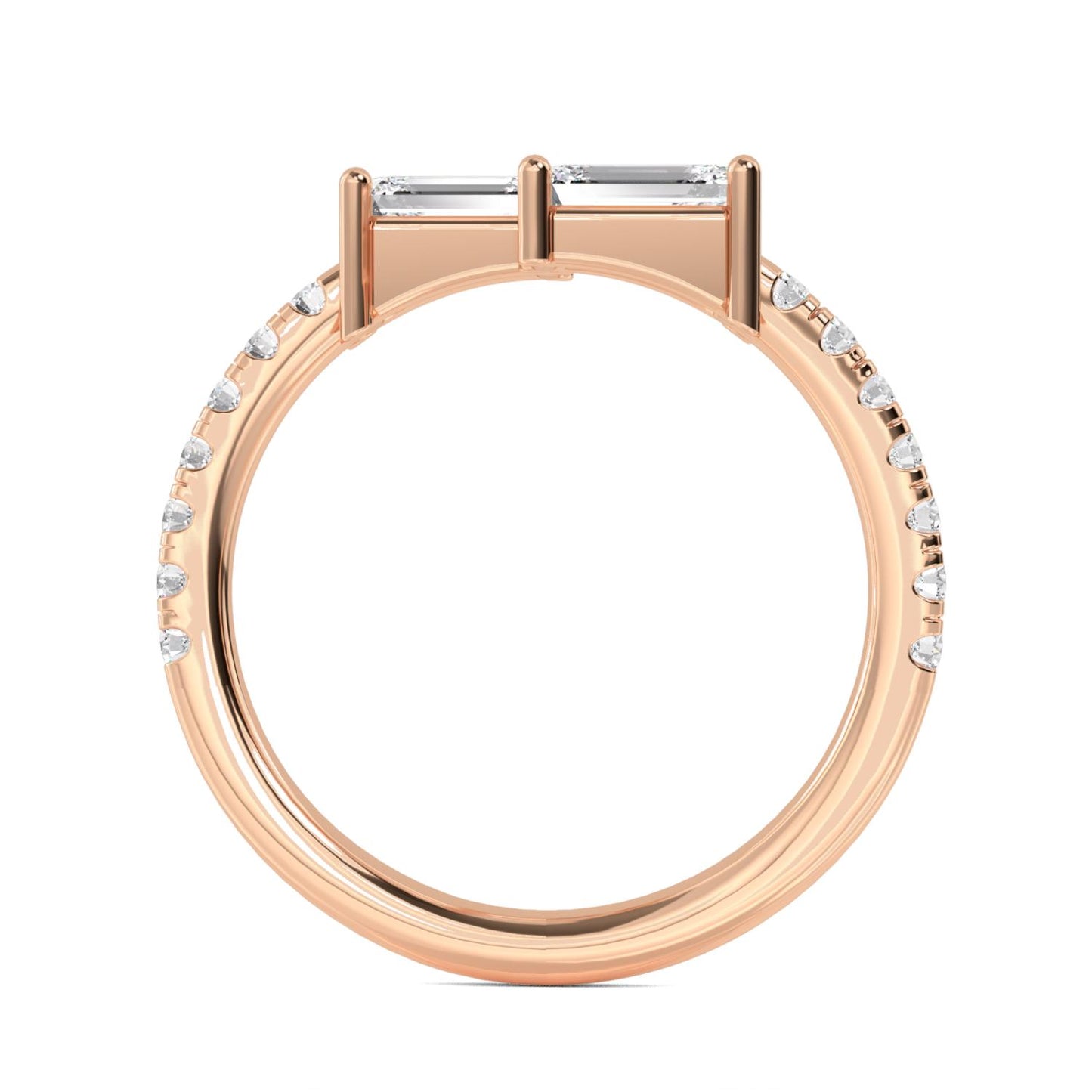 9K Rose Gold Lab Grown Diamond RING 1.06 ctw R57559