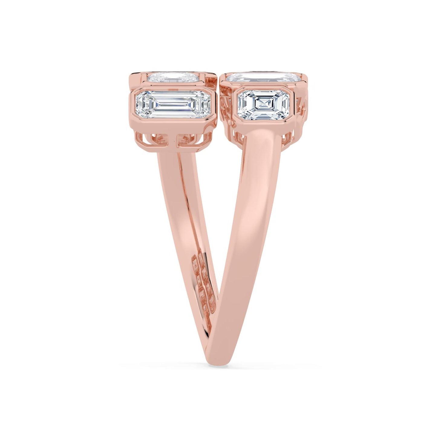 9K Rose Gold Lab Grown Diamond RING 3.62 ctw R62198-3.38CT