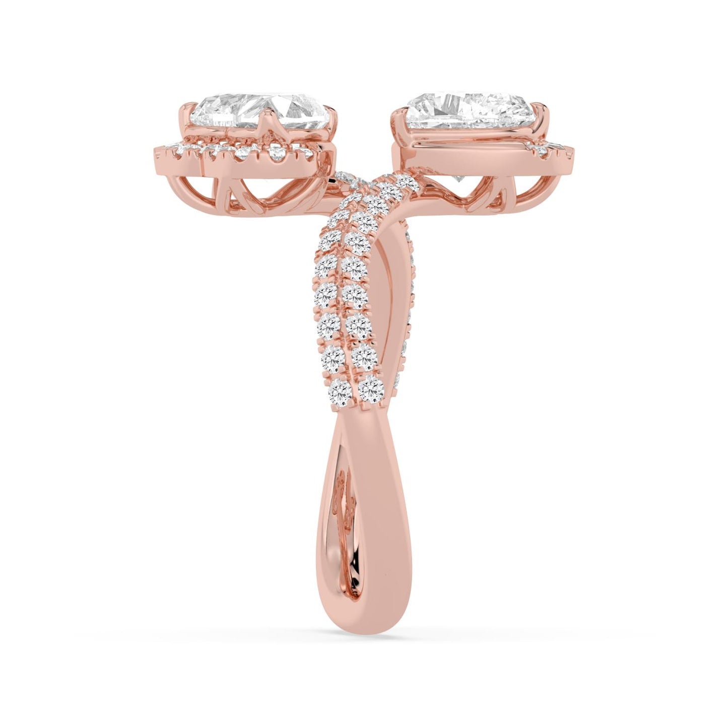 9K Rose Gold Lab Grown Diamond RING 2.49 ctw R62202HT-2