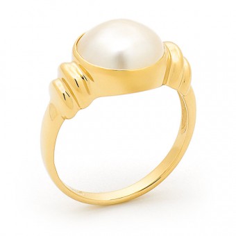 9ct Gold & Mabe Pearl Ring