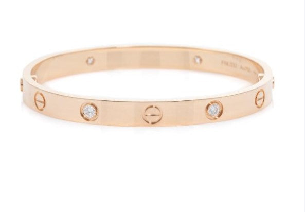 Love Bracelet - 4 Small Diamonds