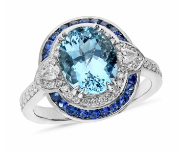 Art Deco Aquamarine Ring