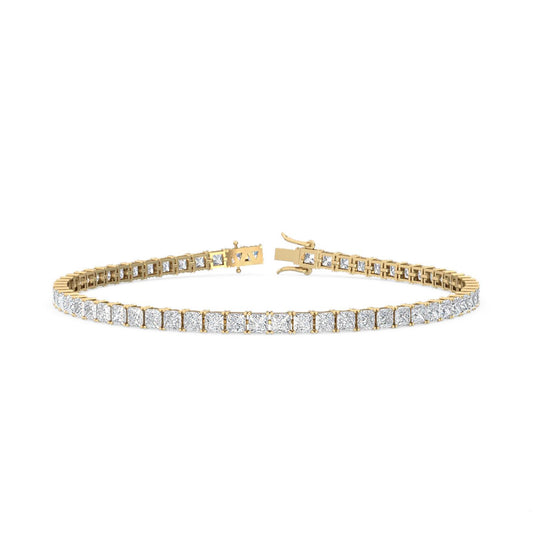 9K Yellow Gold Lab Grown Diamond BRACELET 10.80 ctw BR11430PR-0.27CT-7IN