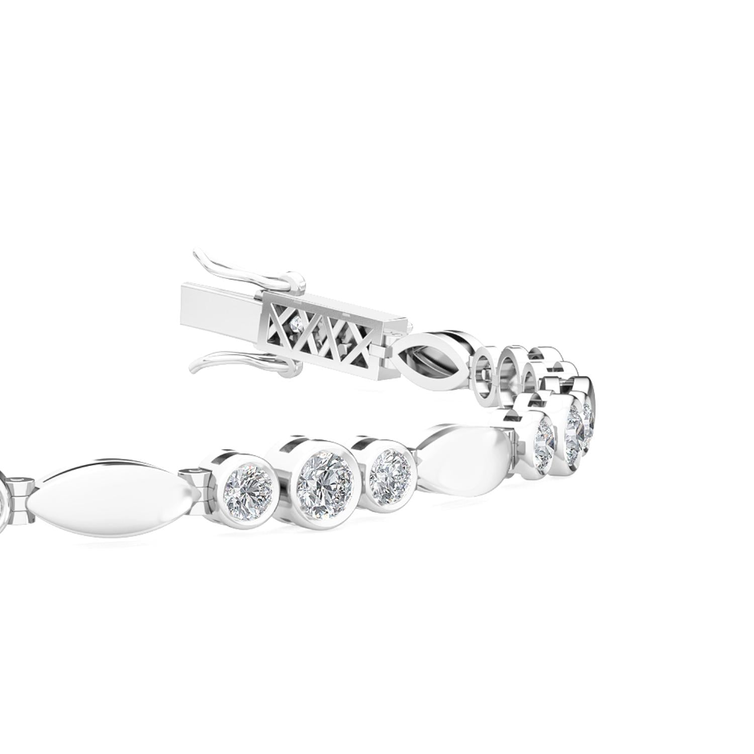 9K White Gold Lab Grown Diamond BRACELET 2.06 ctw BR11451-2-7IN