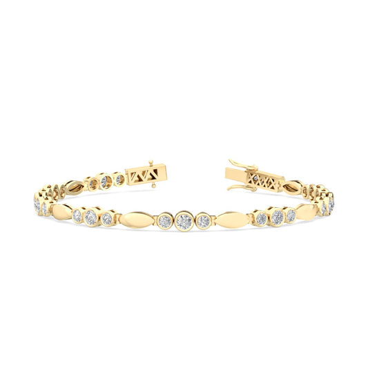 9K Yellow Gold Lab Grown Diamond BRACELET 2.06 ctw BR11451-2-7IN