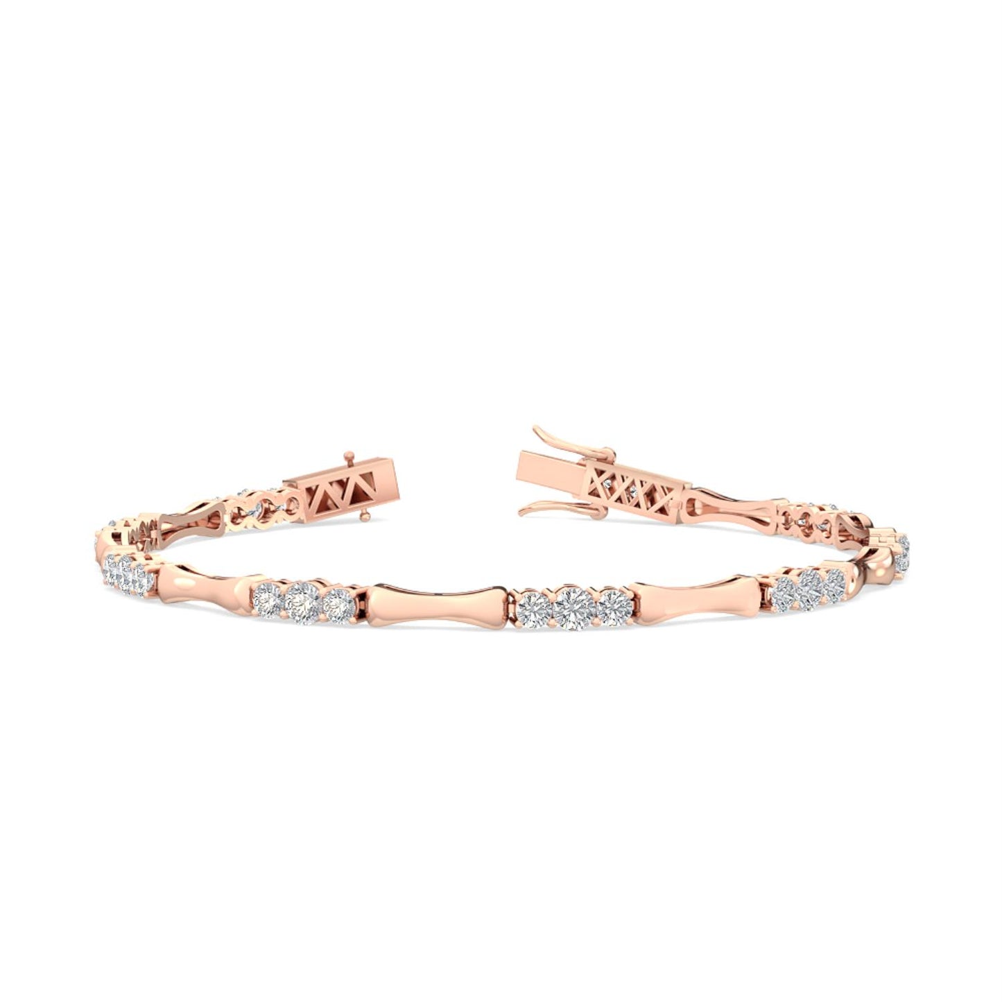 9K Rose Gold Lab Grown Diamond BRACELET 2.11 ctw BR11453-2-7IN