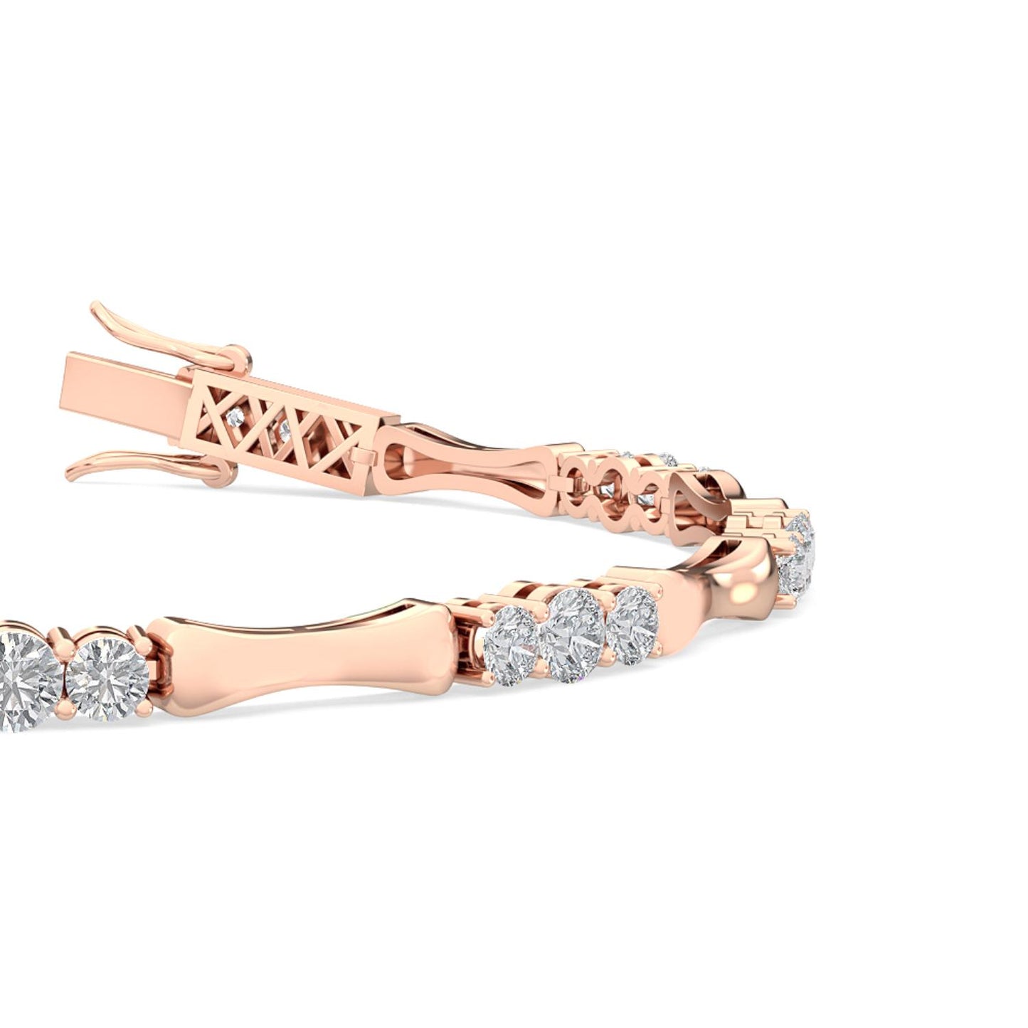 9K Rose Gold Lab Grown Diamond BRACELET 2.11 ctw BR11453-2-7IN