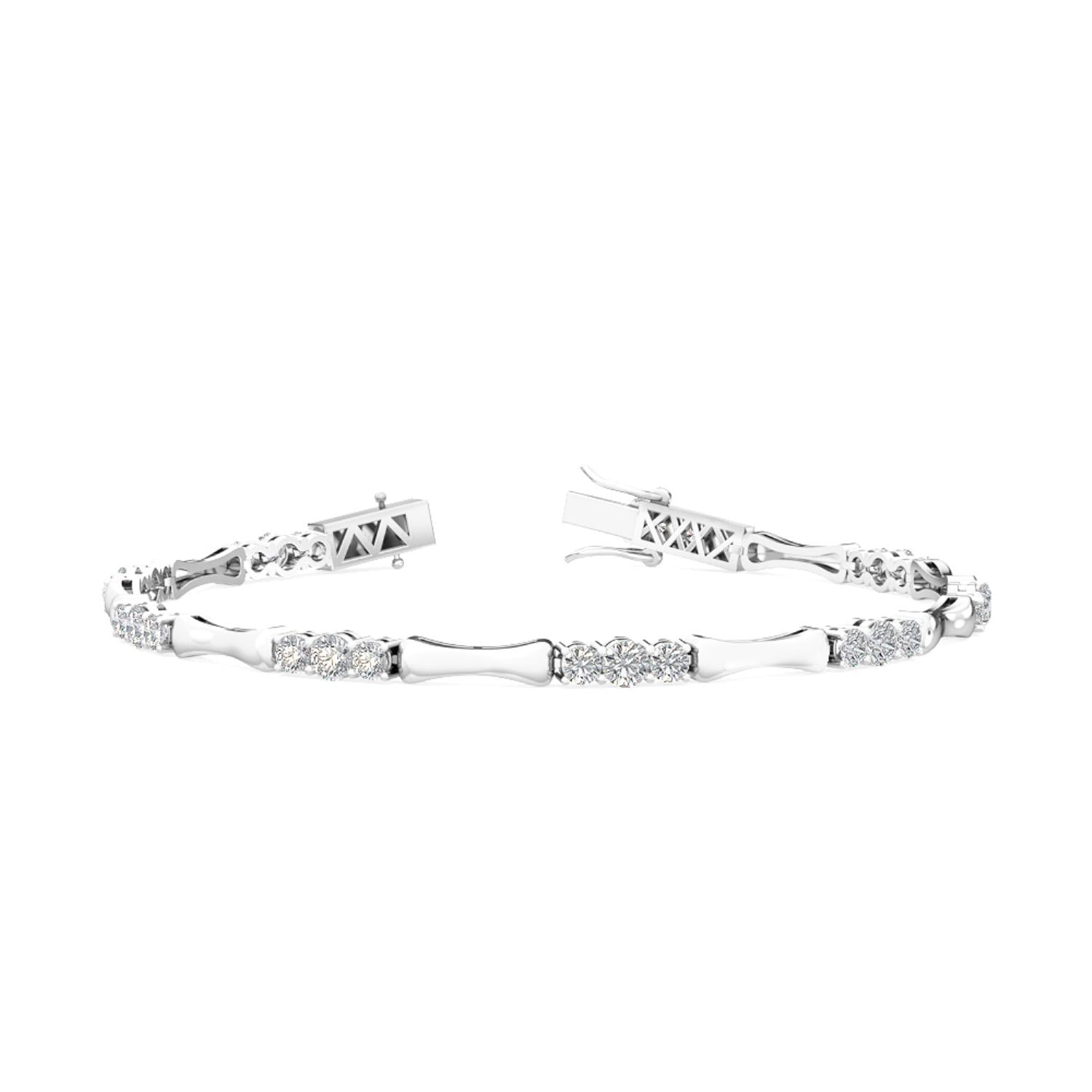 9K White Gold Lab Grown Diamond BRACELET 2.11 ctw BR11453-2-7IN