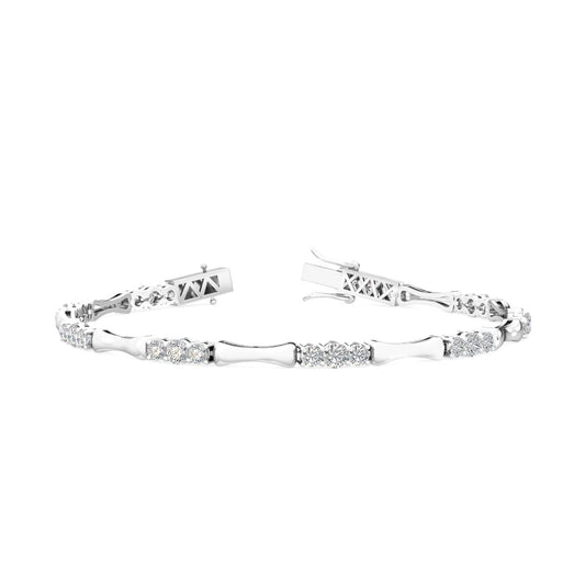 9K White Gold Lab Grown Diamond BRACELET 2.11 ctw BR11453-2-7IN