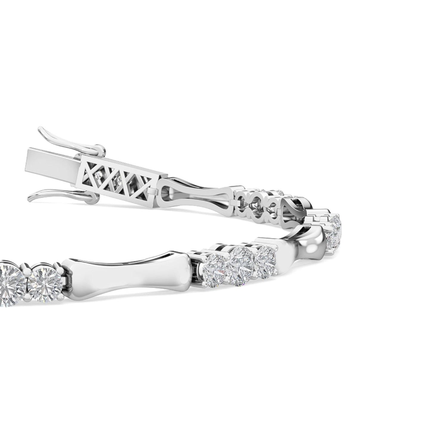 9K White Gold Lab Grown Diamond BRACELET 2.11 ctw BR11453-2-7IN