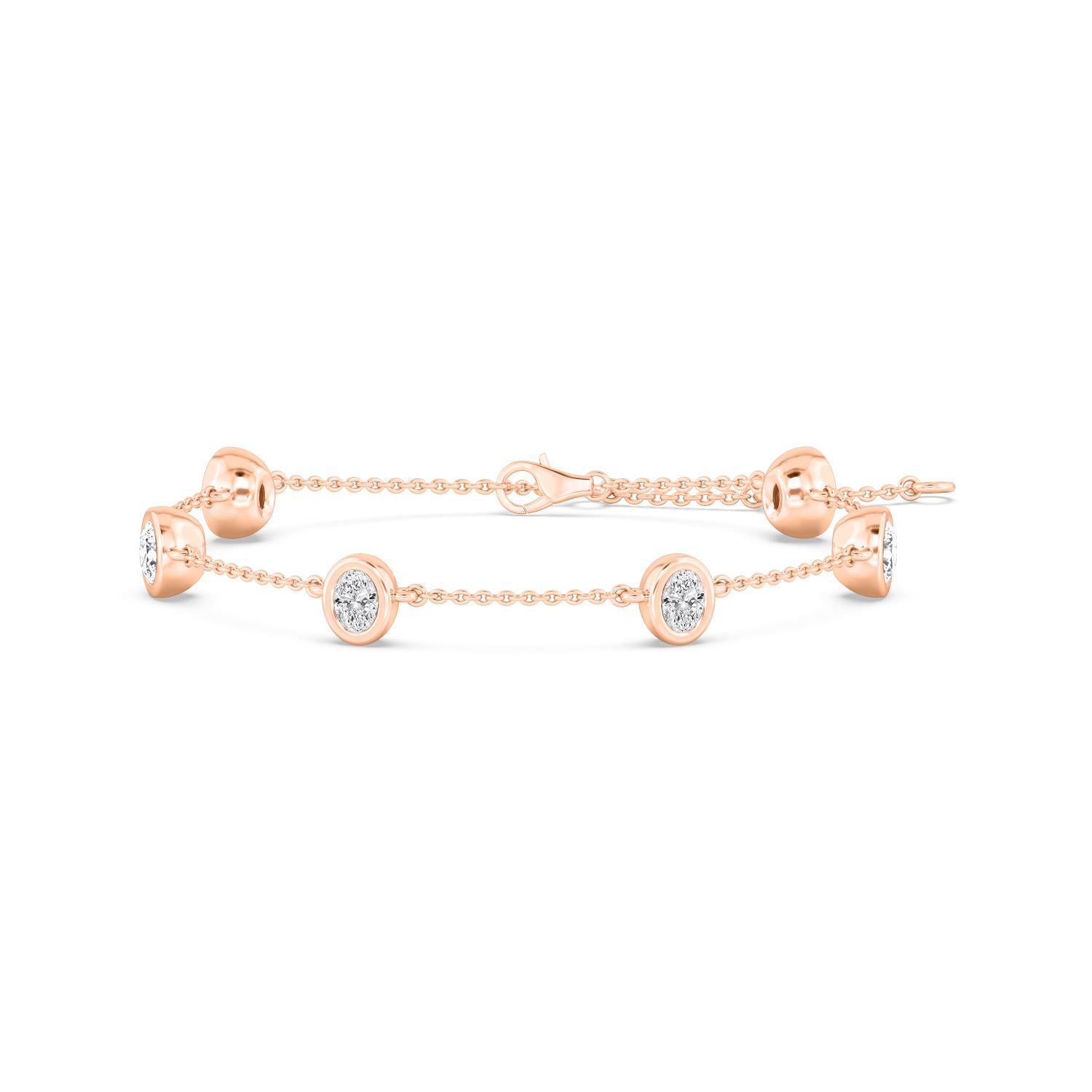 9K Rose Gold Lab Grown Diamond BRACELET 0.95 ctw BR20036OV-1