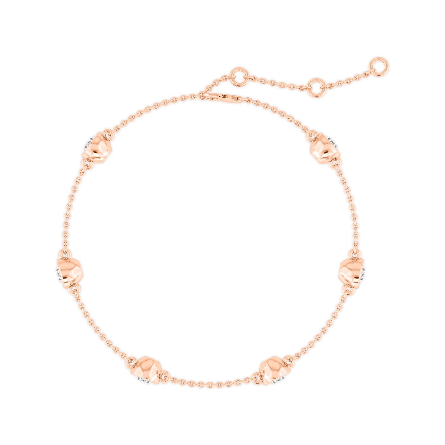 9K Rose Gold Lab Grown Diamond BRACELET 0.95 ctw BR20036OV-1