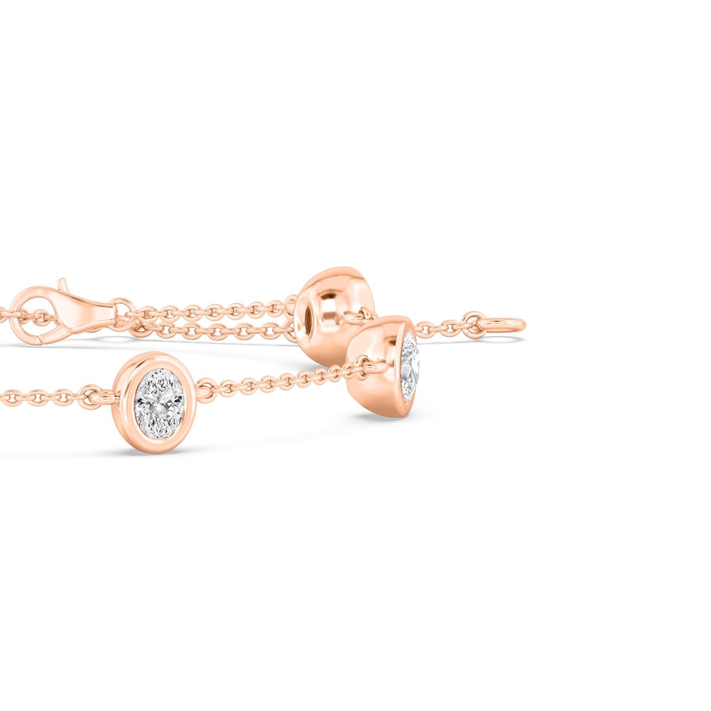9K Rose Gold Lab Grown Diamond BRACELET 0.95 ctw BR20036OV-1