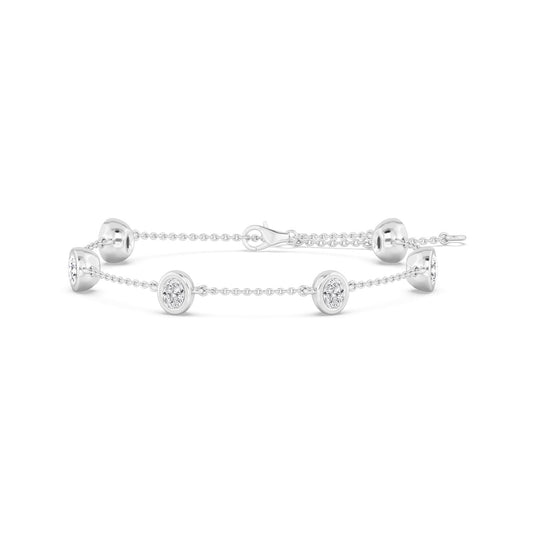 9K White Gold Lab Grown Diamond BRACELET 0.95 ctw BR20036OV-1