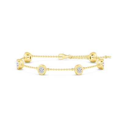 9K Yellow Gold Lab Grown Diamond BRACELET 0.95 ctw BR20036OV-1