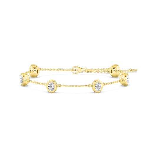 9K Yellow Gold Lab Grown Diamond BRACELET 0.95 ctw BR20036OV-1