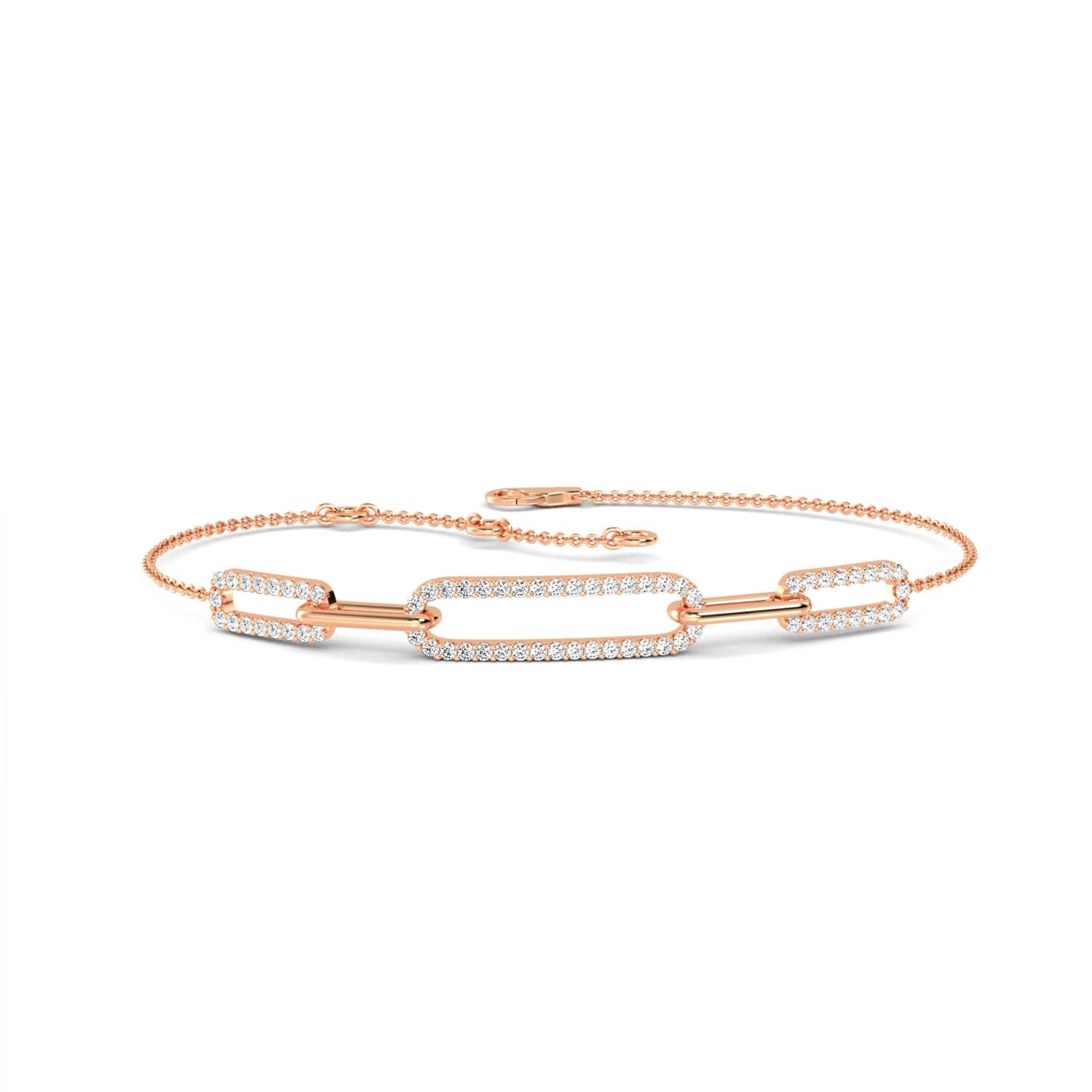 9K Rose Gold Lab Grown Diamond BRACELET 0.32 ctw BR20042-0.33CT