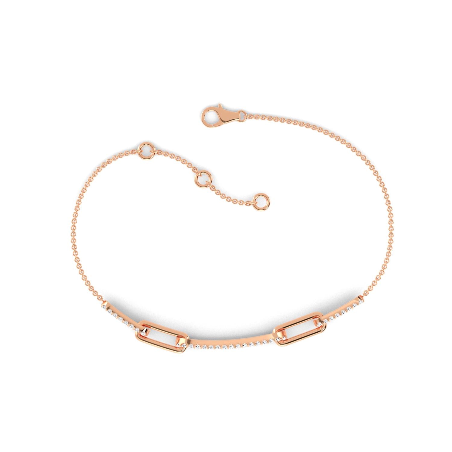 9K Rose Gold Lab Grown Diamond BRACELET 0.32 ctw BR20042-0.33CT