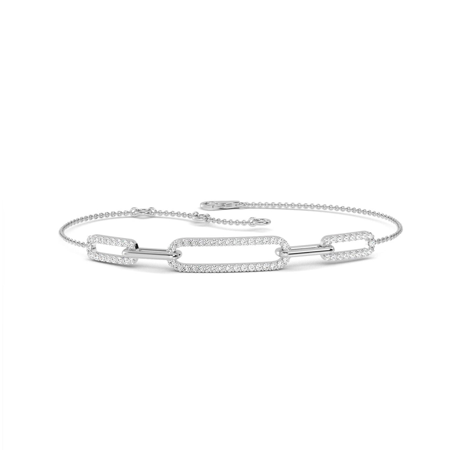 9K White Gold Lab Grown Diamond BRACELET 0.32 ctw BR20042-0.33CT