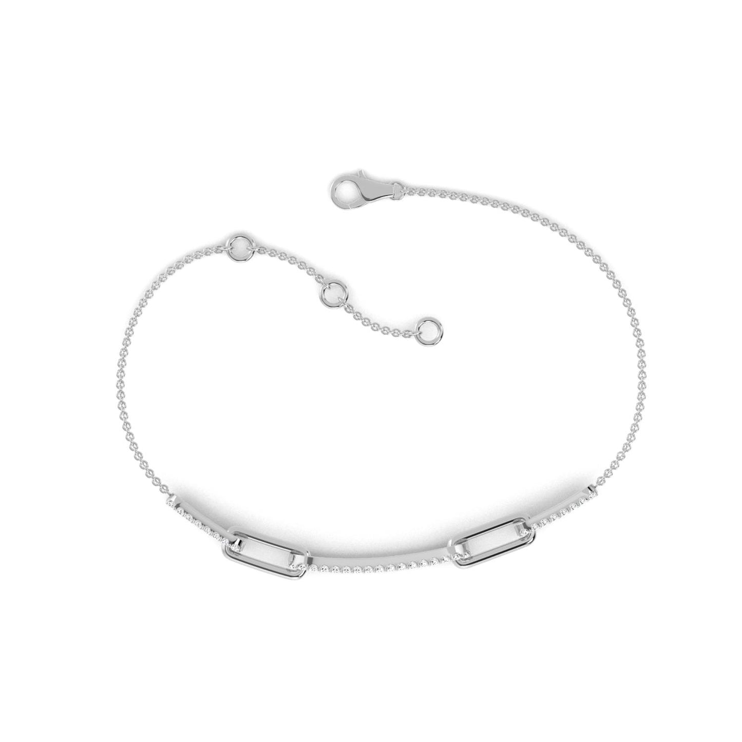 9K White Gold Lab Grown Diamond BRACELET 0.32 ctw BR20042-0.33CT