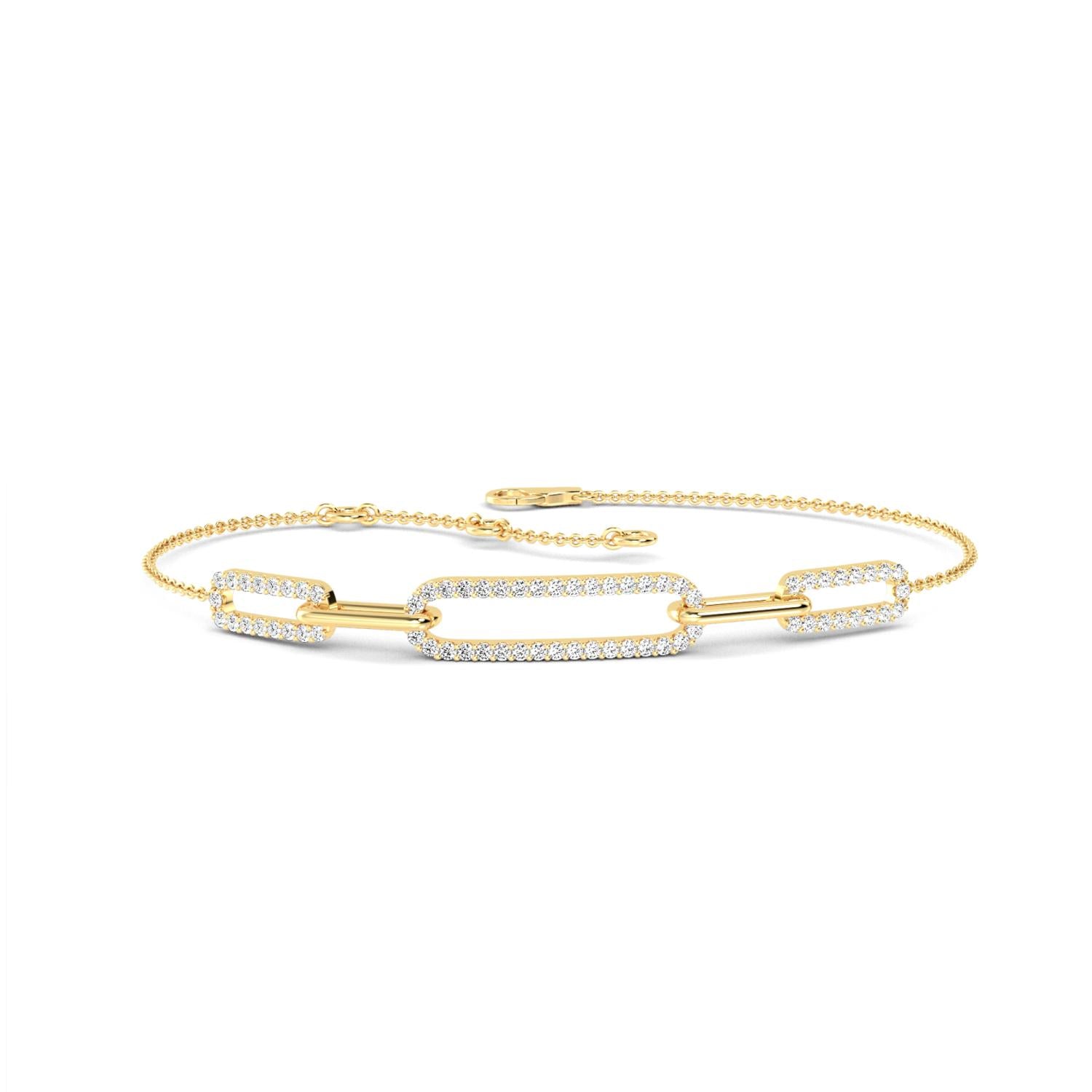 9K Yellow Gold Lab Grown Diamond BRACELET 0.32 ctw BR20042-0.33CT