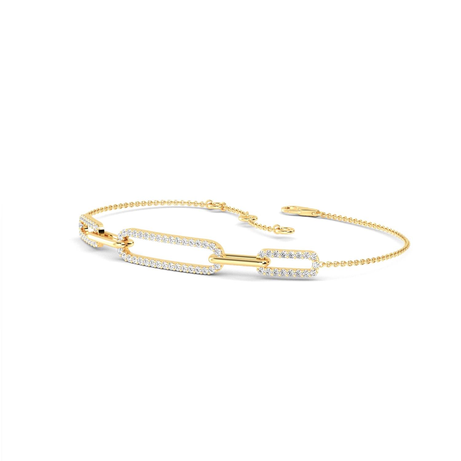 9K Yellow Gold Lab Grown Diamond BRACELET 0.32 ctw BR20042-0.33CT