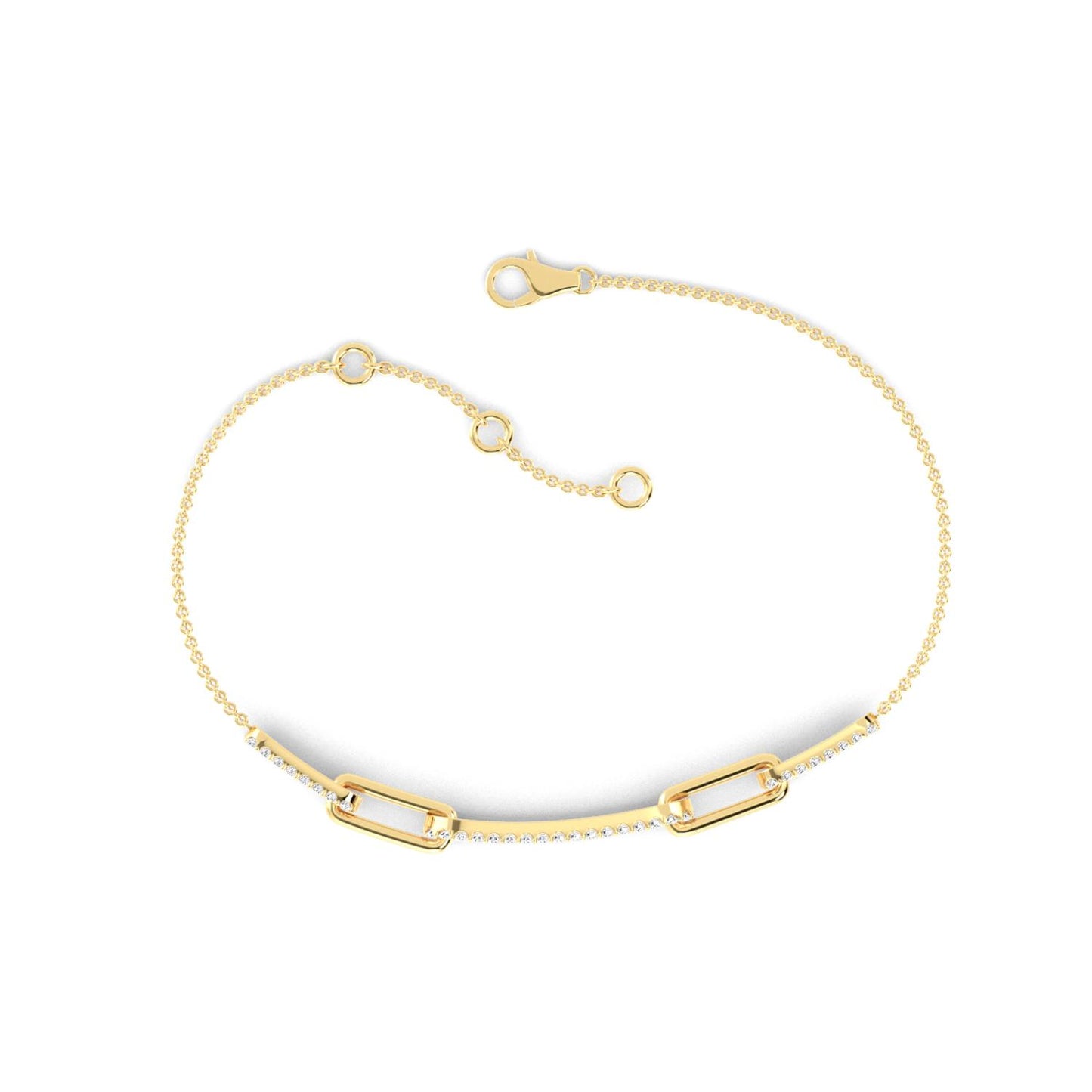 9K Yellow Gold Lab Grown Diamond BRACELET 0.32 ctw BR20042-0.33CT