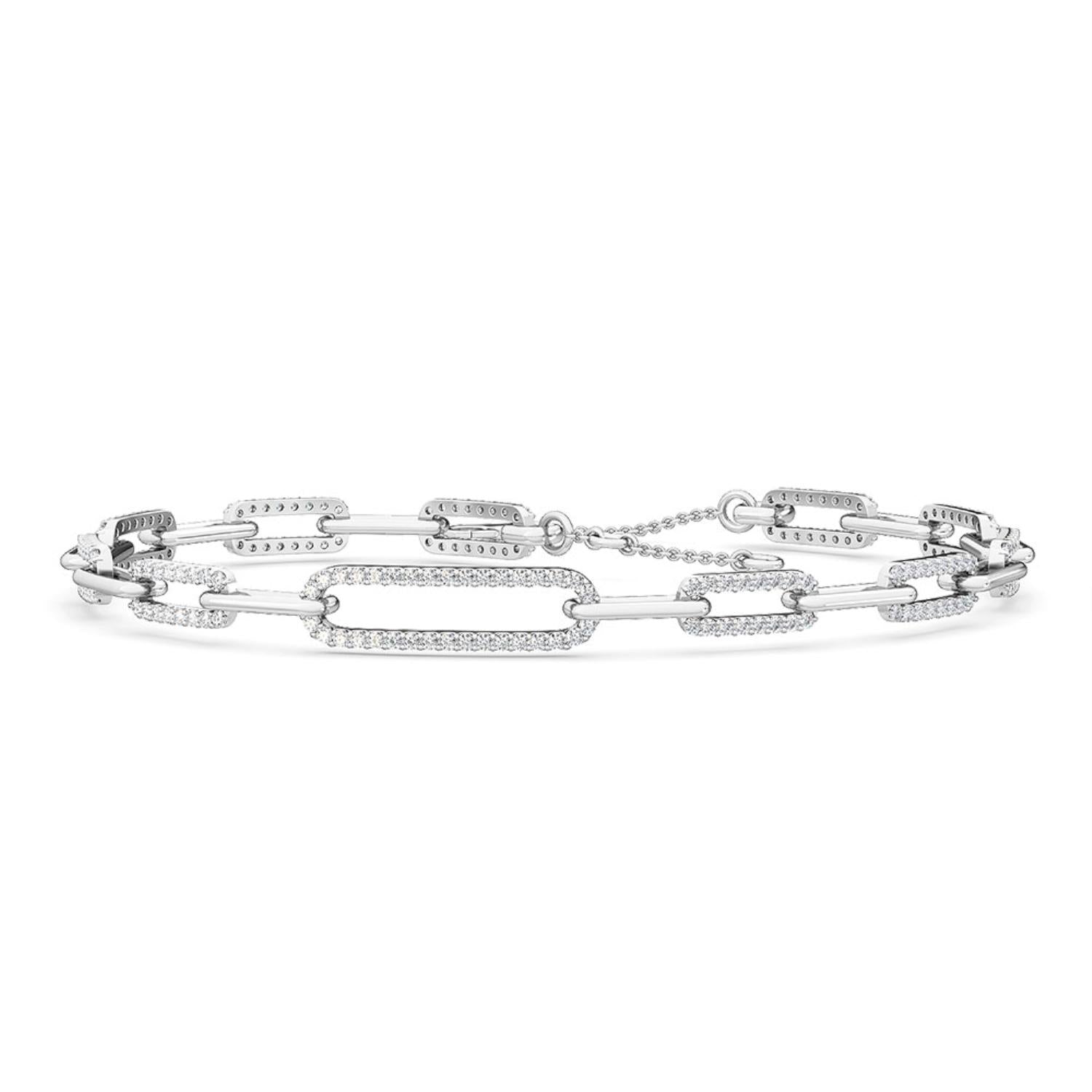 9K White Gold Lab Grown Diamond BRACELET 1.00 ctw BR20049-1-7IN